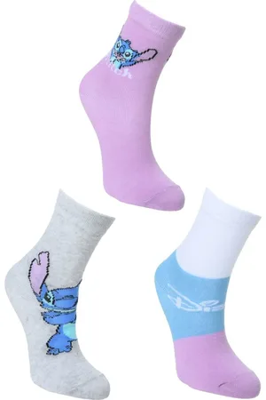Lilo & Stitch Set dívčích ponožek Stitch - šedá/světle fialová