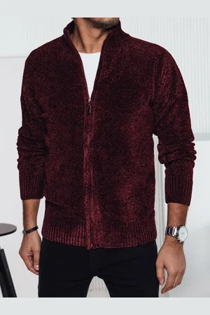 Basics from Amsterdam Pánský vínový svetr se zapínáním na zip WX2233