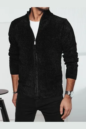 Basics from Amsterdam Pánský černý svetr se zapínáním na zip WX2232
