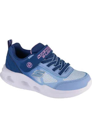 Skechers Modré dívčí tenisky Sola Glow - Ombre Deluxe 303714L-NVLB