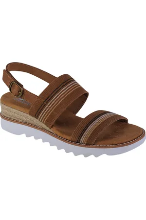 Skechers Hnědé dámské sandály Desert Kiss Hi - Tea Time
