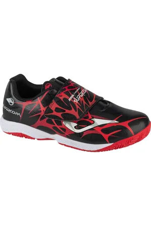 Joma Černo-červené chlapecké sálové tenisky Super Copa Jr 2501 INV SCJS2501INV