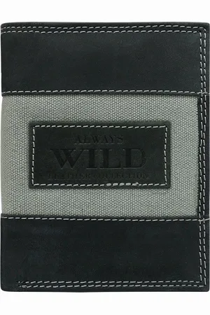 Always Wild Černo-šedá pánská peněženka A052 N4-JEANS
