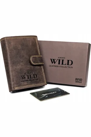 Always Wild Tmavě pánská kožená peněženka A127 N4L-P-CHM-1027 BROWN