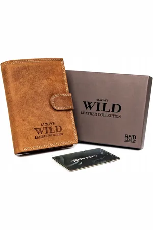 Always Wild Světlě pánská kožená peněženka A126 N4L-P-CHM-1034 COGNA
