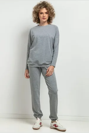 Tessita Dámská světle šedá basic mikina máma a dcera MMM39 - light gray Rozmiar: M/L