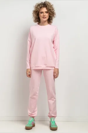 Tessita Dámská světle růžová basic mikina máma a dcera MMM39 - light pink Rozmiar: M/L