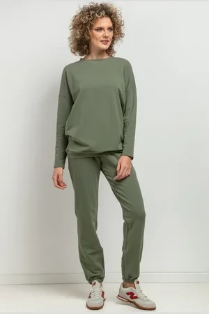 Tessita Dámská zelená basic mikina máma a dcera MMM39 - green Rozmiar: M/L