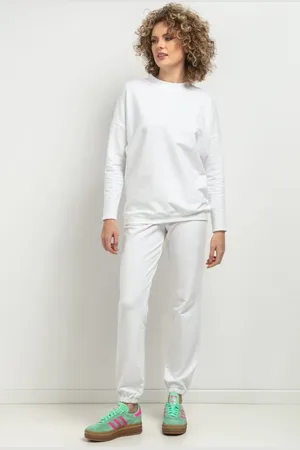 Tessita Dámská bílá basic mikina máma a dcera MMM39 - white Rozmiar: M/L