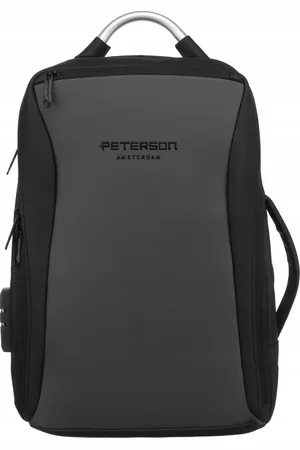 Peterson šedý batoh s USB portem PTN 2304