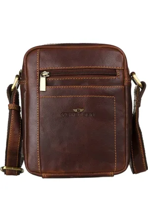 Peterson Crossbody z kůže PTN TB-117-COM COGNA