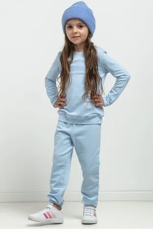 Tessita Světle modré dívčí joggers kalhoty máma a dcera MMD38 - light blue Rozmiar: 104