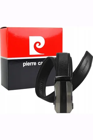 Pierre Cardin Černý pánský opasek z kůže [D] 549 NERO