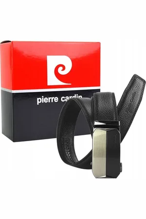 Pierre Cardin Černý pánský opasek z kůže [D] 550 NERO