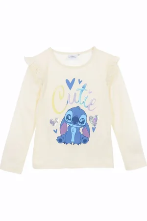 Lilo & Stitch Bílé dívčí tričko s volánkem