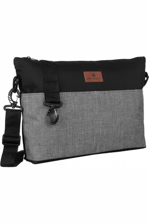 Peterson Černo - šedá textilní shopper taška [DH] GBP-06-9007 BLACK+GRAY