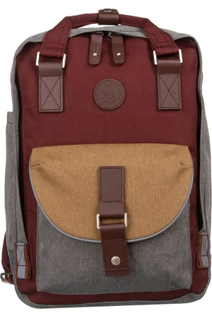 Basics from Amsterdam LuluCastagnette šedo-vínový stylový batoh NANO