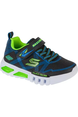 Skechers Černo-modré chlapecké svítící tenisky Flex-Glow 90542L-BBLM