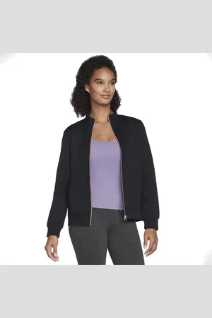 Skechers Černá mikina na zip Go Walk Everywhere Full Zip Hoodless W3JA261-BLK