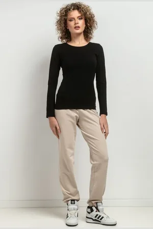 Tessita Dámské černé tričko s dlouhým rukávem máma a dcera MMM44 - black Rozmiar: 3XL