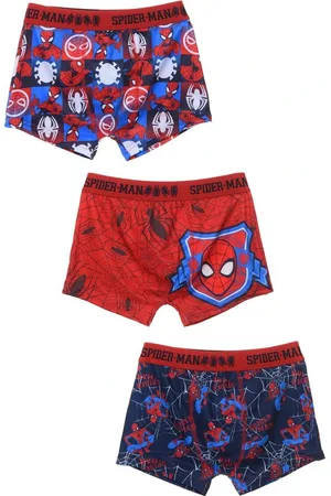 SPIDERMAN Set 3 chlapeckých boxerek Marvel Spider-man - tmavě modrá/červená