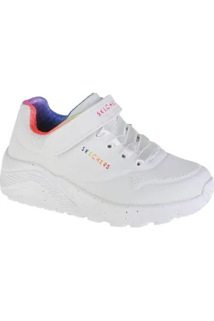 Skechers Bílé dívčí tenisky Uno Lite Rainbow Specks 310457L-WMLT