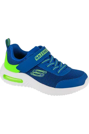 Skechers Modré dětské tenisky Bounder-Tech 403748L-BLLM