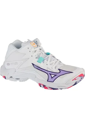 Mizuno Bílo-fialové dámské sportovní tenisky Wave Lightning Z8 Mid V1GC240520