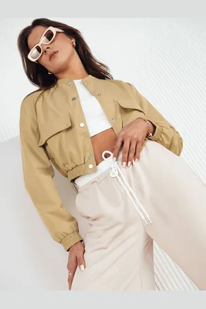 Basics from Amsterdam Béžová přechodová crop bunda KADYS