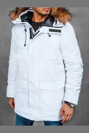 Basics from Amsterdam Bílá pánská zimní kabátová parka