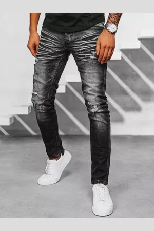 Basics from Amsterdam Černé pánské džínové kalhoty UX3949