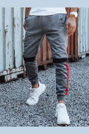 Basics from Amsterdam Tmavě šedé pánské tepláky se stahovací šňůrkou UX4449