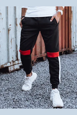 Basics from Amsterdam Černé pánské tepláky se stahovací šňůrkou UX4448