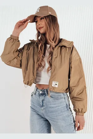 Basics from Amsterdam Tmavě béžová crop bunda ISCAR
