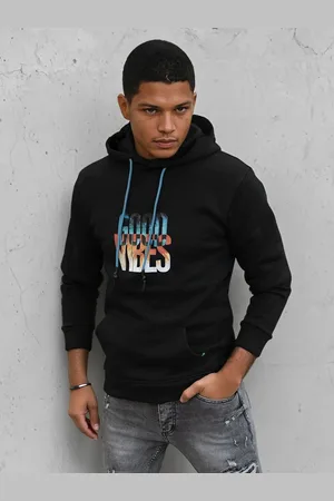Basics from Amsterdam Černá mikina s nápisem GOOD VIBES BX5377
