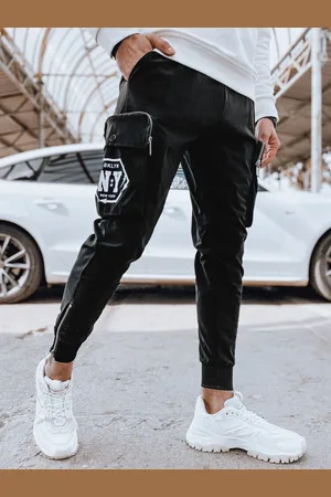 Basics from Amsterdam Černé pánské jogger tepláky s kapsami UX4309