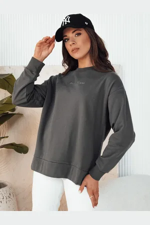 Basics from Amsterdam Tmavě šedá mikina s jemným nápisem ERIAN BY1276
