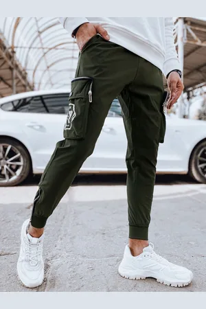 Basics from Amsterdam Khaki pánské jogger tepláky s kapsami UX4310