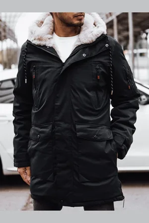 Basics from Amsterdam Černá parka s četnými kapsami TX4594
