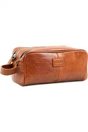 Solier Kosmetická kožená taška SK02 VINTAGE BROWN