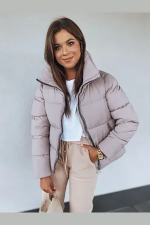 Basics from Amsterdam Světle béžová zimní bunda s límcem BUENO TY2897
