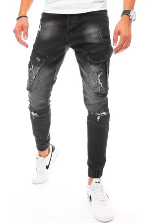 Basics from Amsterdam Černošedé kapsáčové džíny UX3254