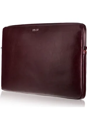 Solier Kožené vínové pouzdro pro notebook 15" SA23A 15CALI BURGUNDY