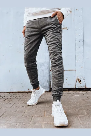 Basics from Amsterdam Šedé pánské tepláky s kapsami na zip UX4278
