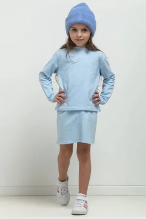 Tessita Světle modrá dívčí lehká mikina - máma a dcera MMD41 - light blue Rozmiar: 104