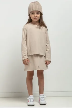 Tessita Béžová dívčí lehká mikina - máma a dcera MMD41 - beige Rozmiar: 104