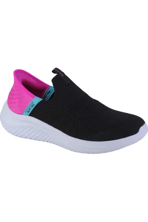 Skechers Černo-růžové dívčí slip ony Ultra Flex 3.0 - Fresh Time 303800L-BKPK
