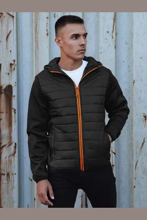 Basics from Amsterdam Černá pánská přechodová bunda s kapucí TX4860