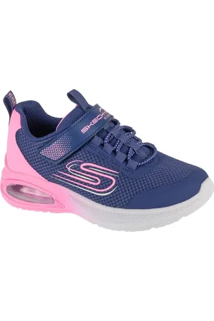 Skechers Modro-růžové dětské tenisky Microspec Max Advance - Fly 3 303595L-NVPK