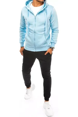 Basics from Amsterdam Světle modro-černá tepláková souprava na zip AX0635